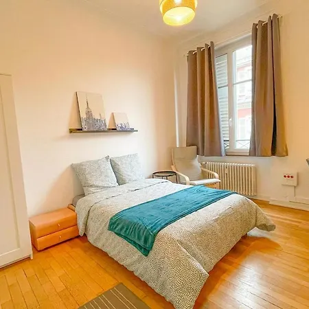 Chambres Privees -Private Room- Dans Un Spacieux Appartement - 100M2 Centre Proche Gare Mulhouse Buitenkant foto
