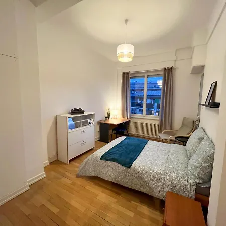 Chambres Privees -Private Room- Dans Un Spacieux Appartement - 100M2 Centre Proche Gare Mulhouse Buitenkant foto